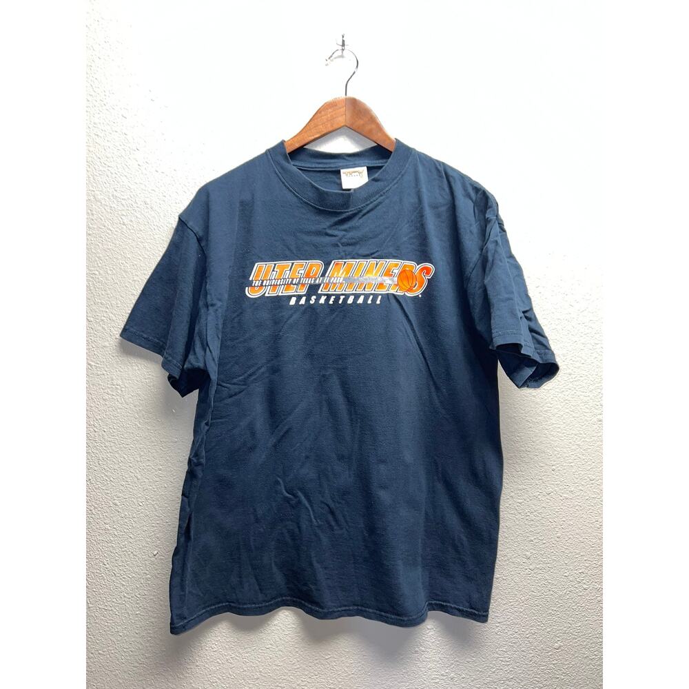 Vintage UTEP Miners Basketball Shirt University Of Texas At El Paso College VTG